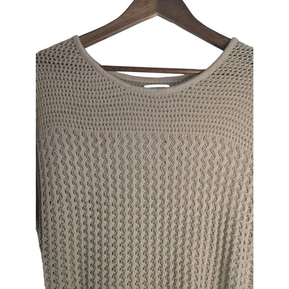 New York & Company Womens Open Knit Sweater Sz M Dolman Sleeve Boho Minimalist - Picture 2 of 10
